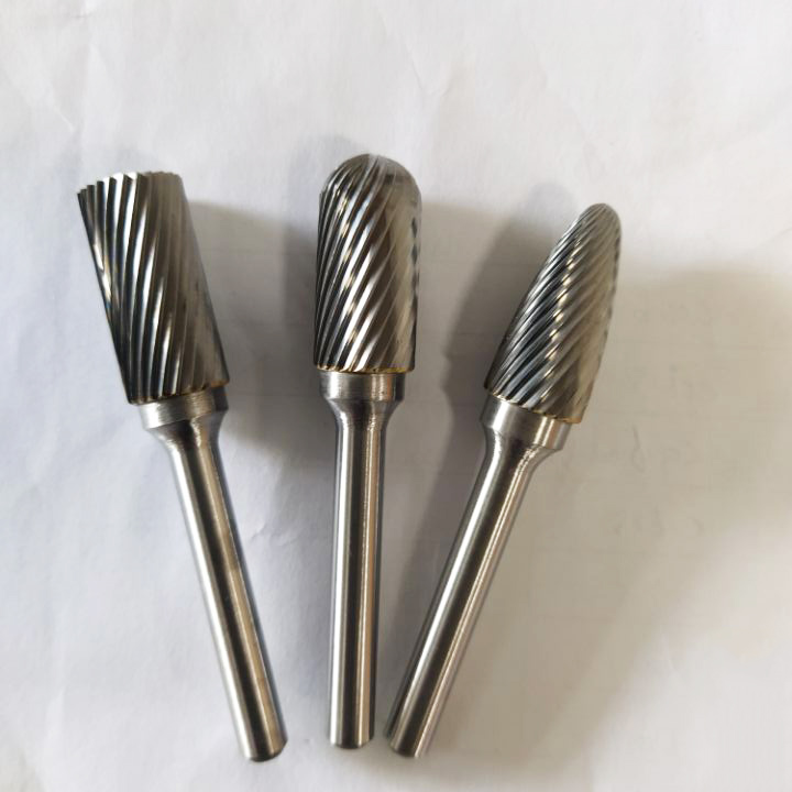 Carbide burr set in aluminum box set on 1/4 shank