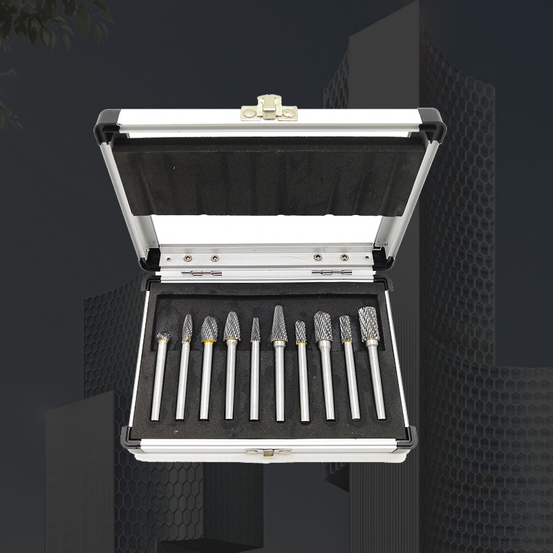 Carbide Burr Aluminum Box Package Set on 1/4 Shank