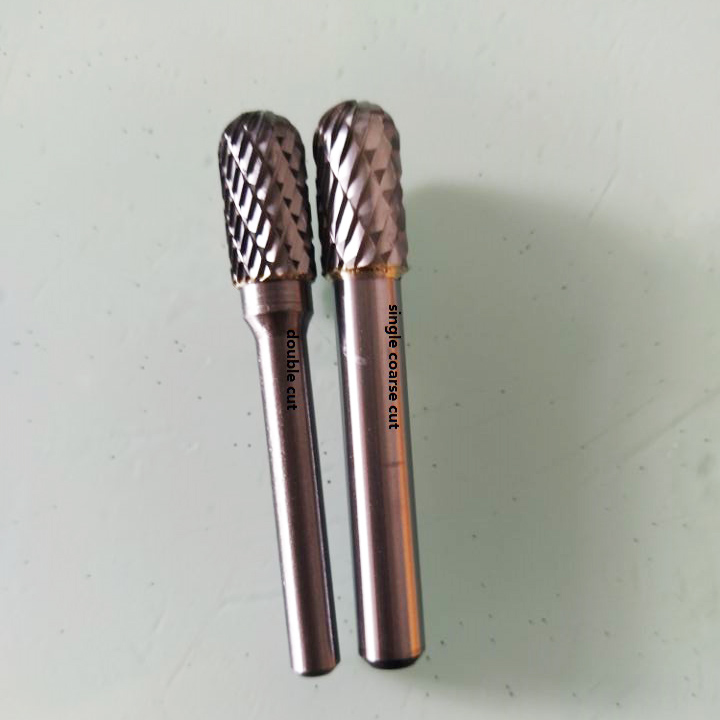 Carbide burr set in aluminum box set on 1/4 shank