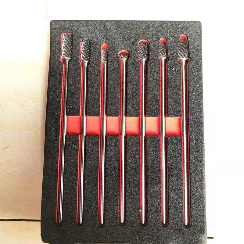 4PCS Double Cut Carbide Rotary Burr Extension Set 6"