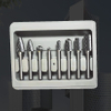 Carbide Rotary File Set in Plastic Box on 1/4 Shank